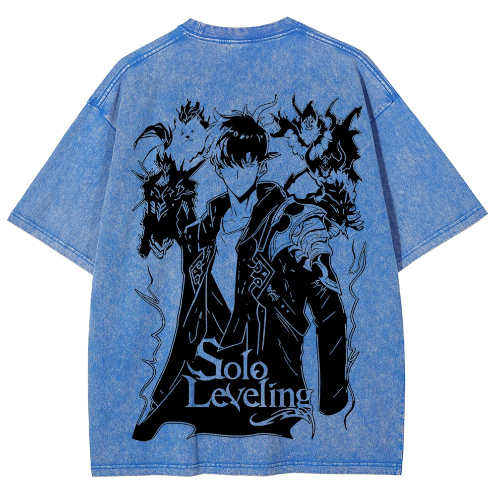 Unisex Fit Washed T-Shirt solo leveling
