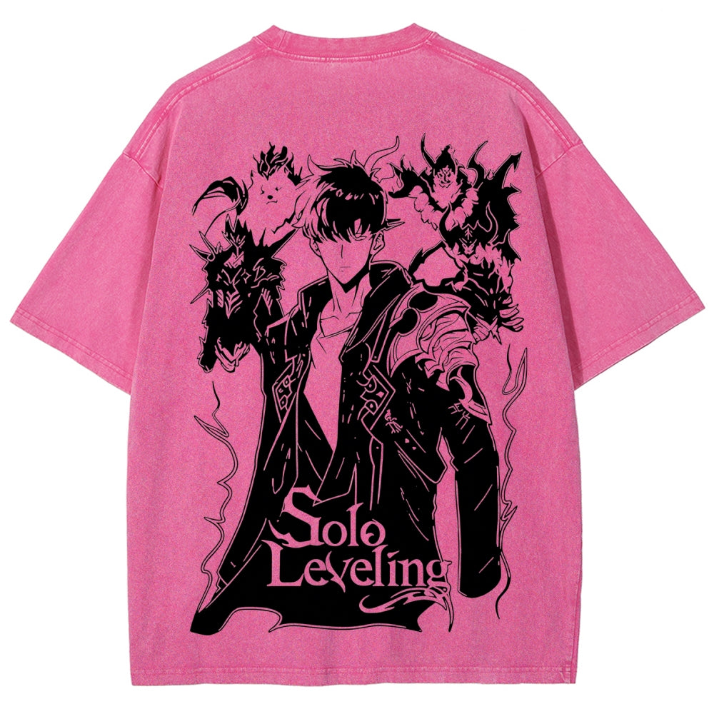 Unisex Fit Washed T-Shirt solo leveling