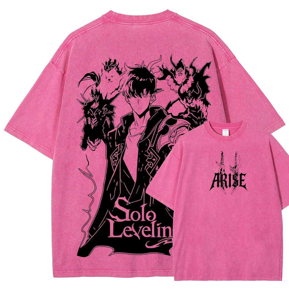 Unisex Fit Washed T-Shirt solo leveling