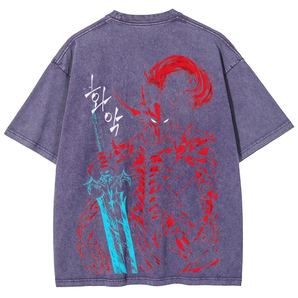 Unisex Fit Washed T-Shirt SOLO LEVELING