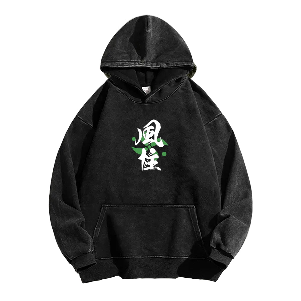 Unisex Washed Hoodie Demon Slayer