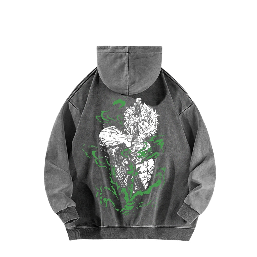 Unisex Washed Hoodie Demon Slayer