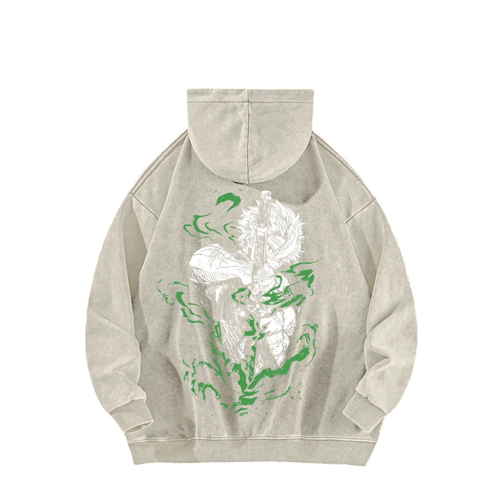 Unisex Washed Hoodie Demon Slayer