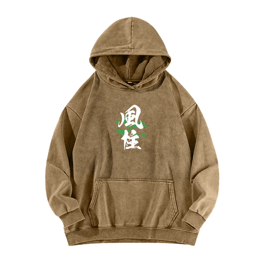 Unisex Washed Hoodie Demon Slayer