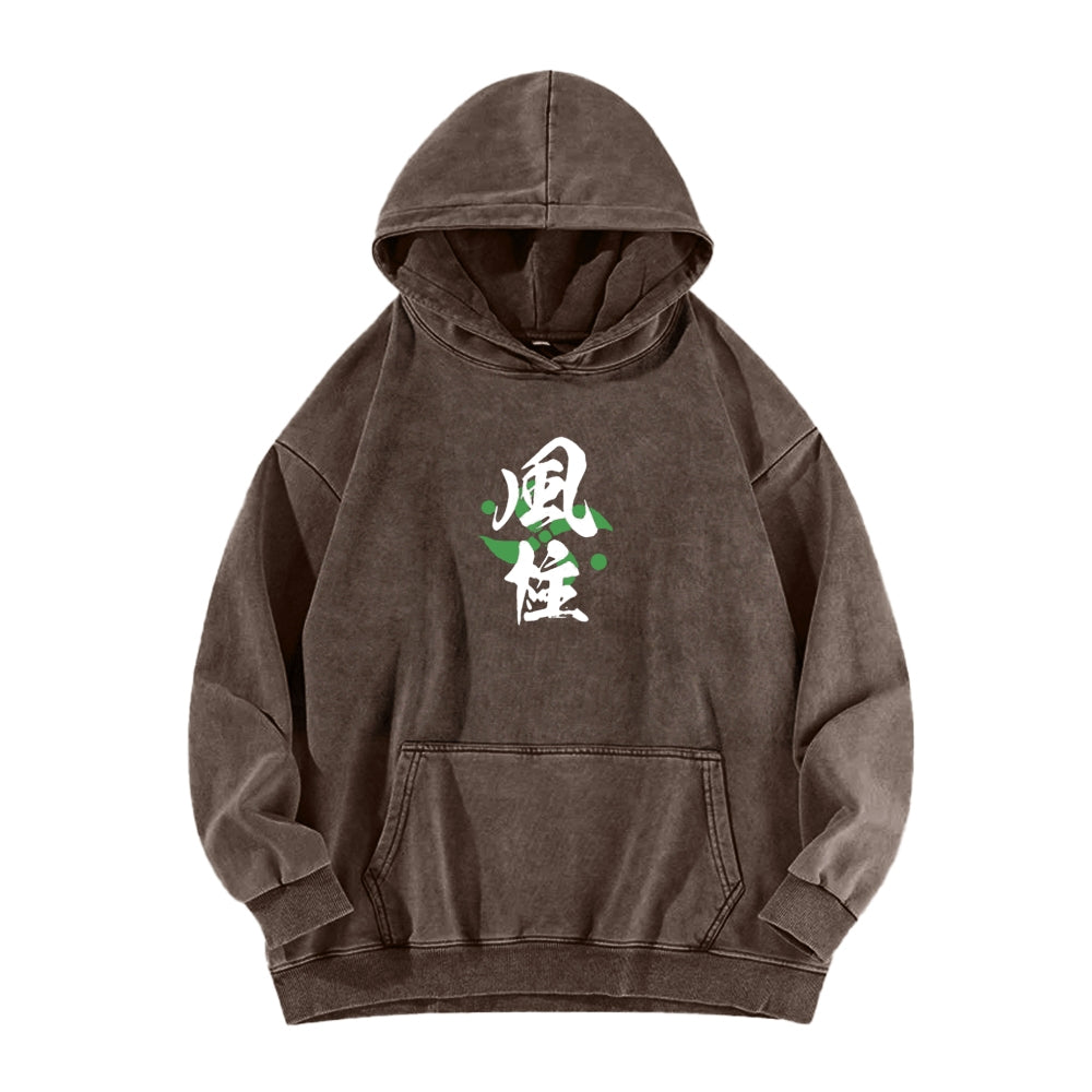 Unisex Washed Hoodie Demon Slayer