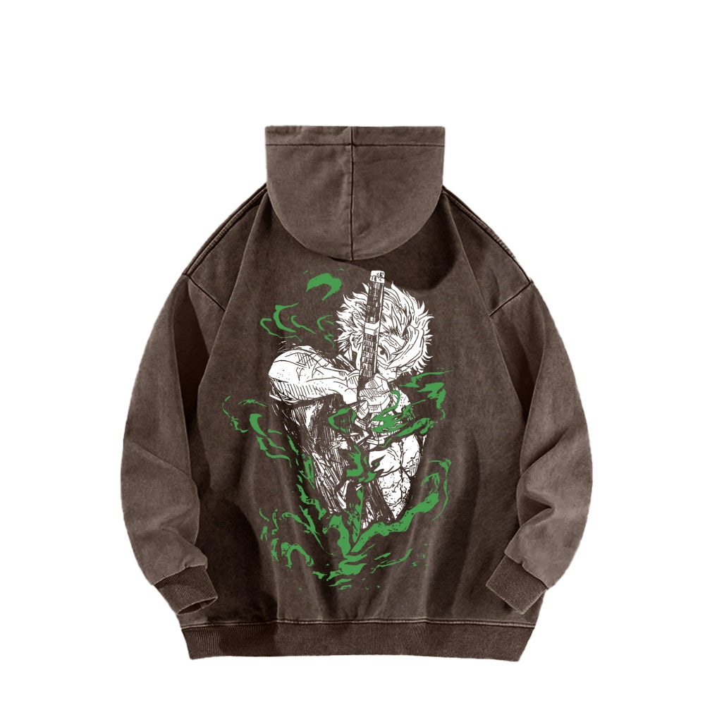 Unisex Washed Hoodie Demon Slayer