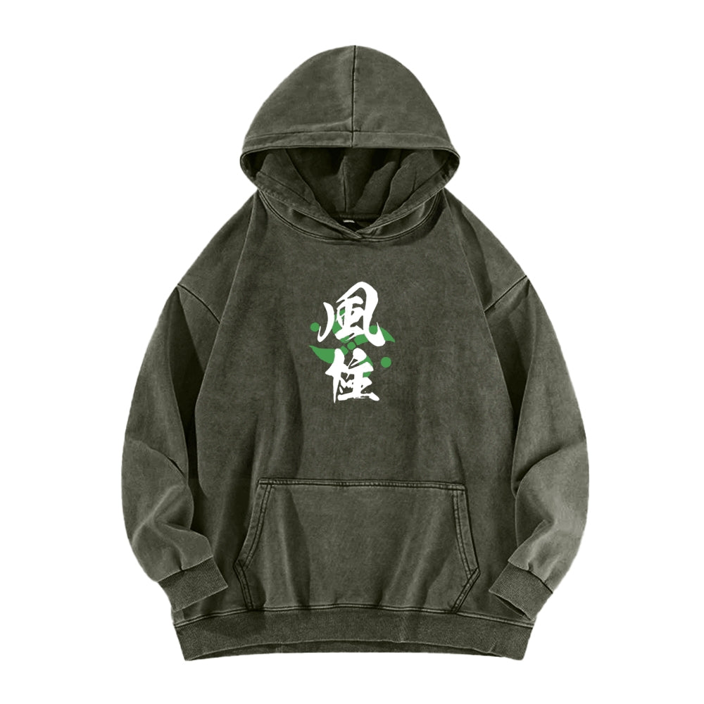 Unisex Washed Hoodie Demon Slayer