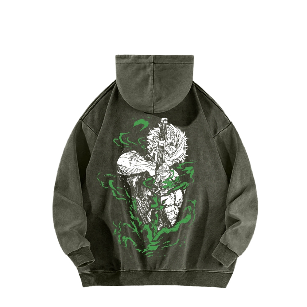 Unisex Washed Hoodie Demon Slayer