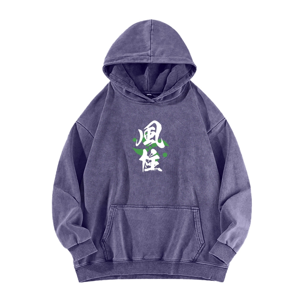 Unisex Washed Hoodie Demon Slayer