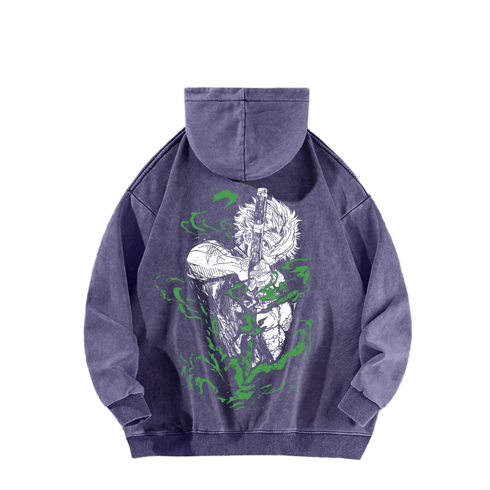 Unisex Washed Hoodie Demon Slayer