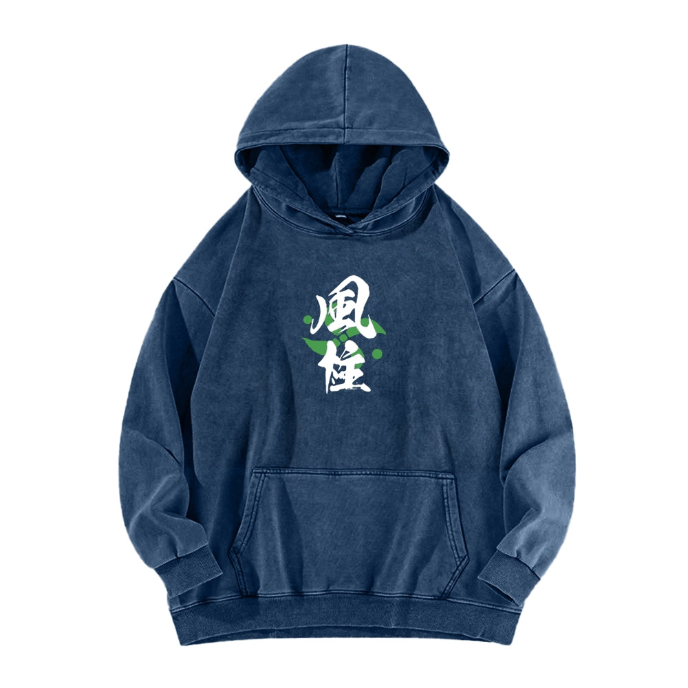 Unisex Washed Hoodie Demon Slayer