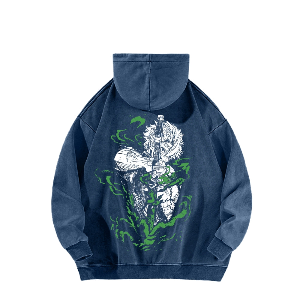 Unisex Washed Hoodie Demon Slayer