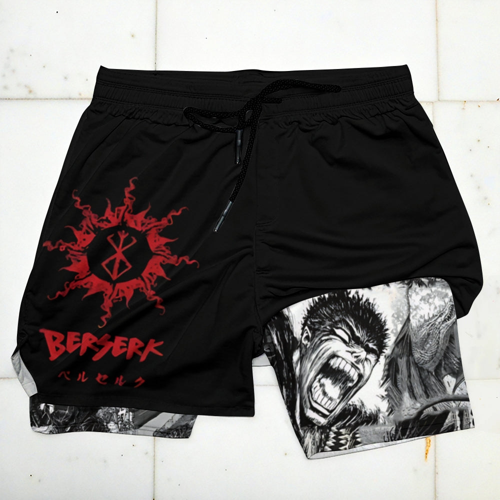 Berserk Printed Men's Fitness Shorts
