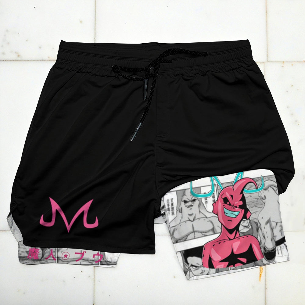 Dragon Ball  Print Men's All-In-One Fitness Shorts
