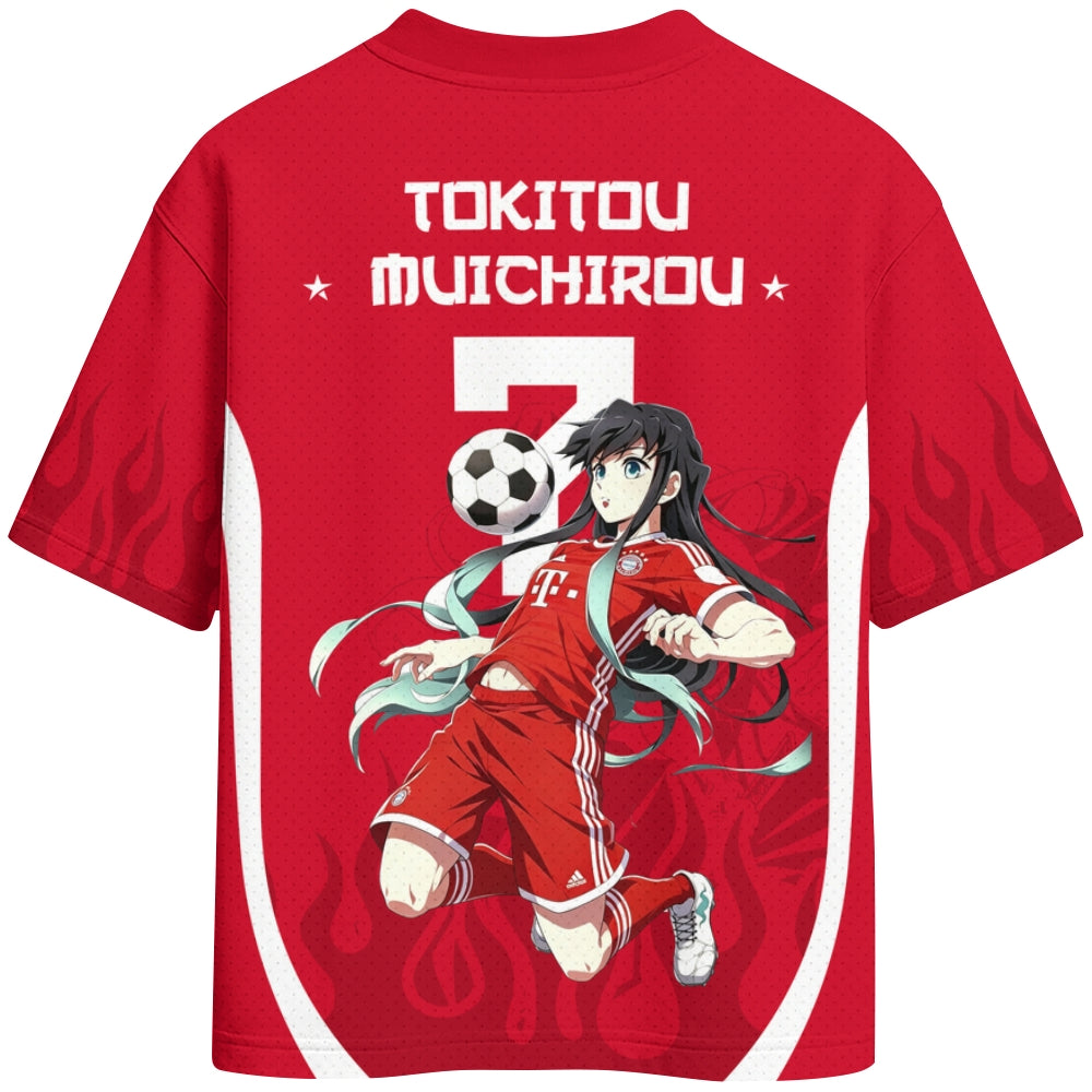 Crew Neck Football Jersey Demon Slayer