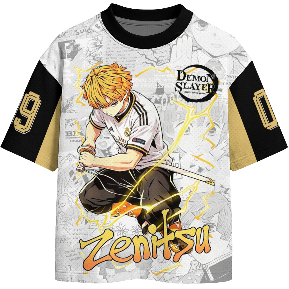 Crew Neck Football Jersey Demon Slayer