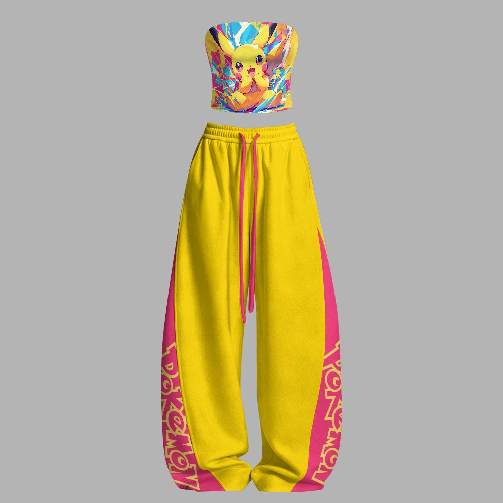 Pokémon Strapless Top  & Elasticated Trousers Two-Piece Set