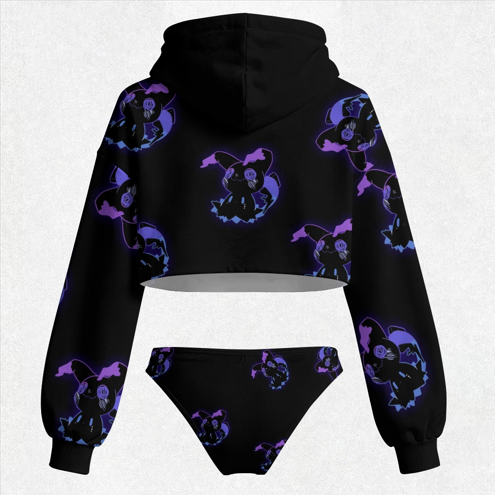 Pokémon Women's Cropped Hoodie & Thong Sets