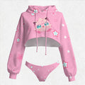 Pokémon Women's Cropped Hoodie & Thong Sets