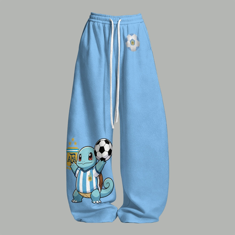 Argentina Football Women T-Shirt  & Elasticated Trousers Two-Piece Set