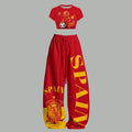Spain Football Women T-Shirt  & Elasticated Trousers Two-Piece Set