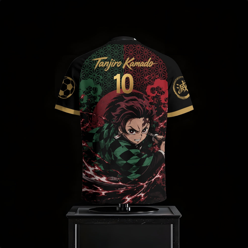 Crew Neck Football Jersey Demon Slayer