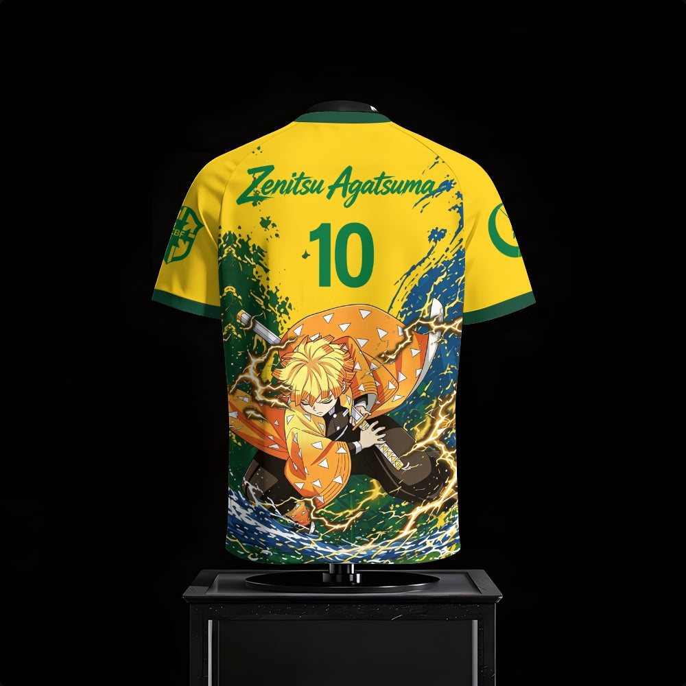 Crew Neck Football Jersey Demon Slayer