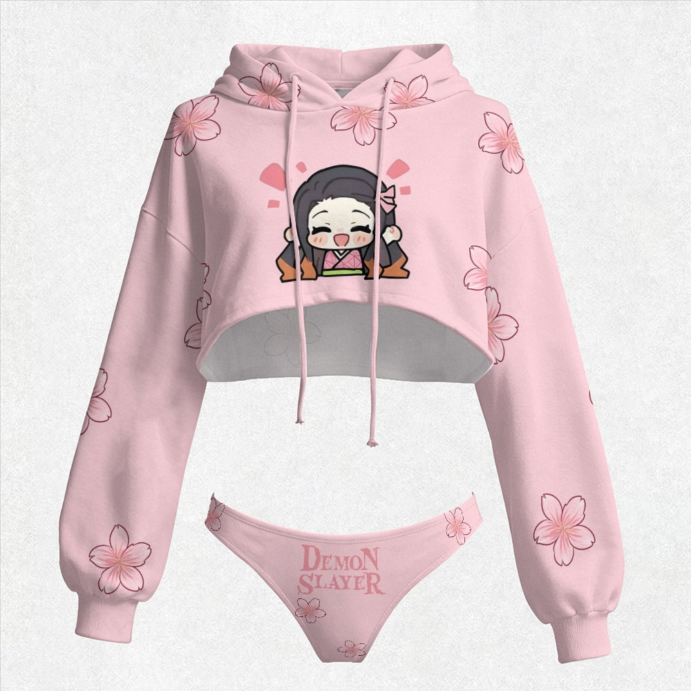 "Demon Slayer" Women's Hooded Thicken Suit Set