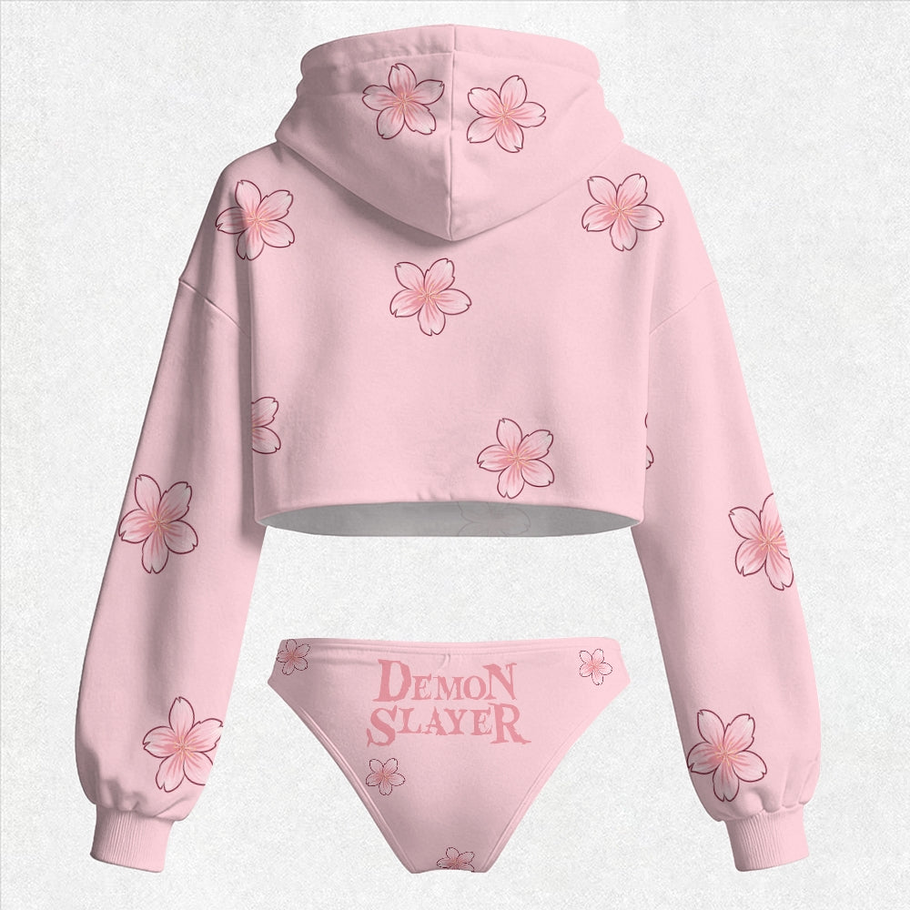 "Demon Slayer" Women's Hooded Thicken Suit Set