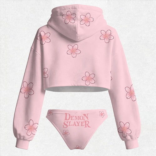 "Demon Slayer" Women's Hooded Thicken Suit Set