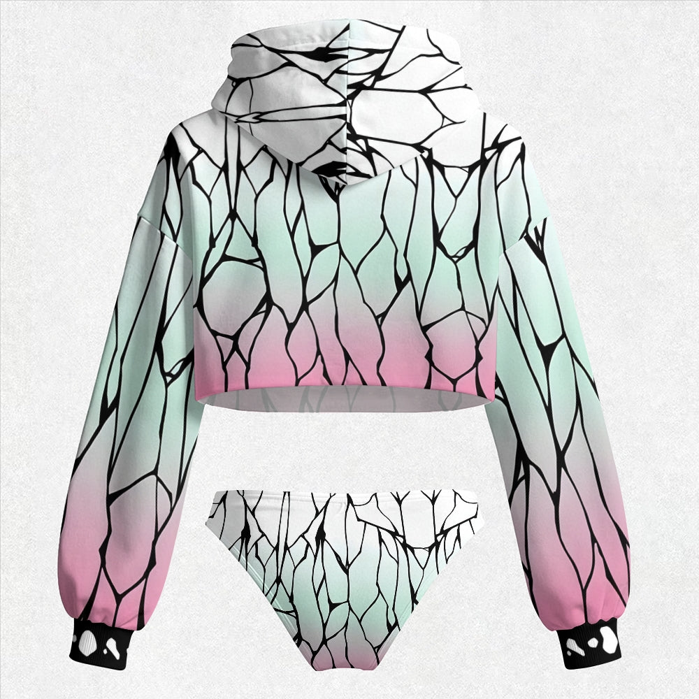 "Demon Slayer" Women's Hooded Thicken Suit Set