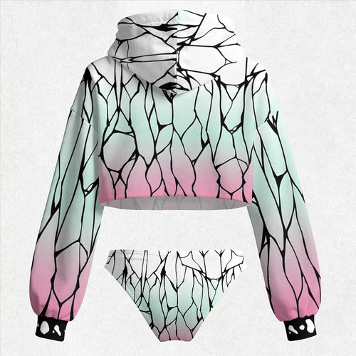 "Demon Slayer" Women's Hooded Thicken Suit Set