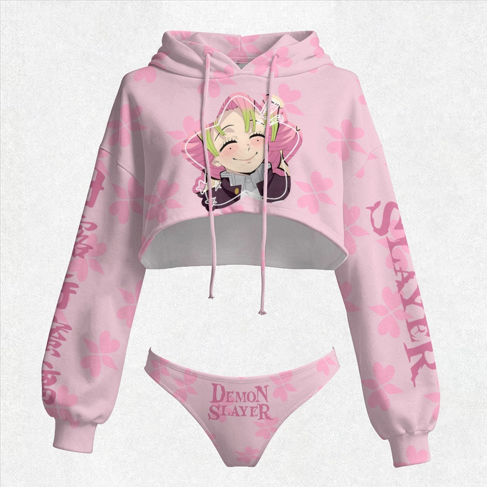 "Demon Slayer" Women's Hooded Thicken Suit Set