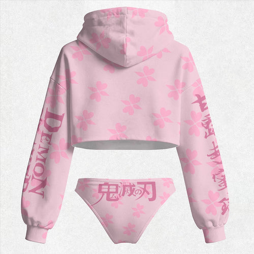 "Demon Slayer" Women's Hooded Thicken Suit Set
