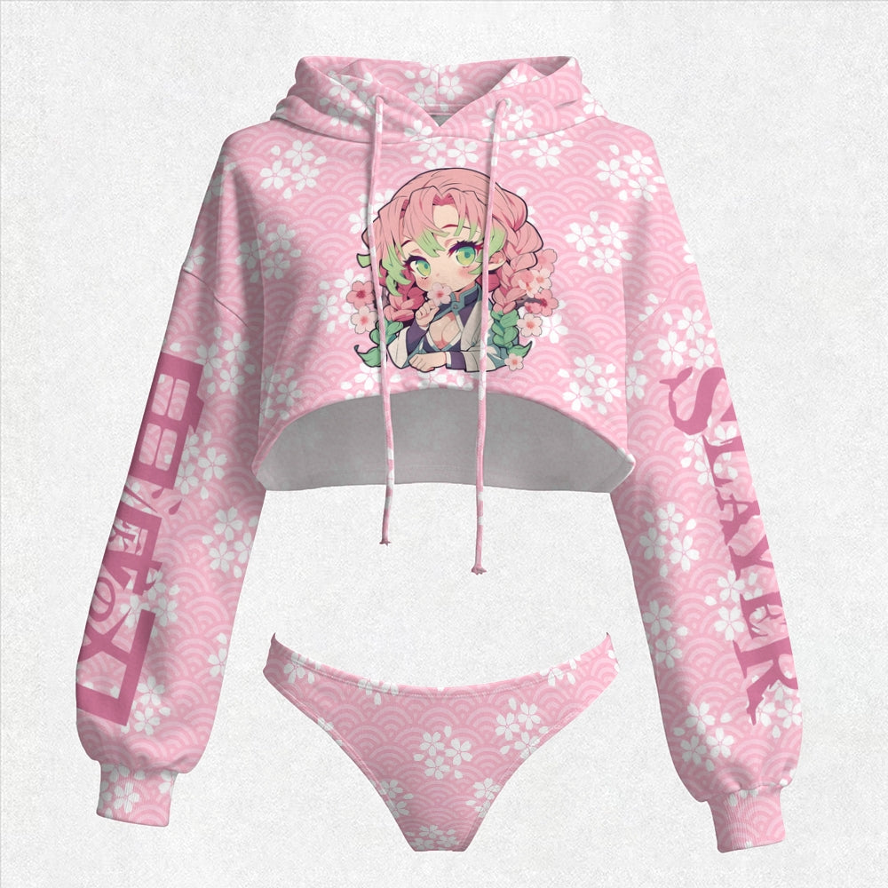 "Demon Slayer" Women's Hooded Thicken Suit Set