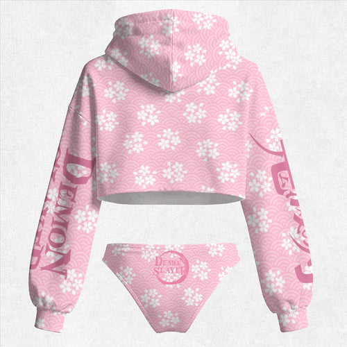 "Demon Slayer" Women's Hooded Thicken Suit Set