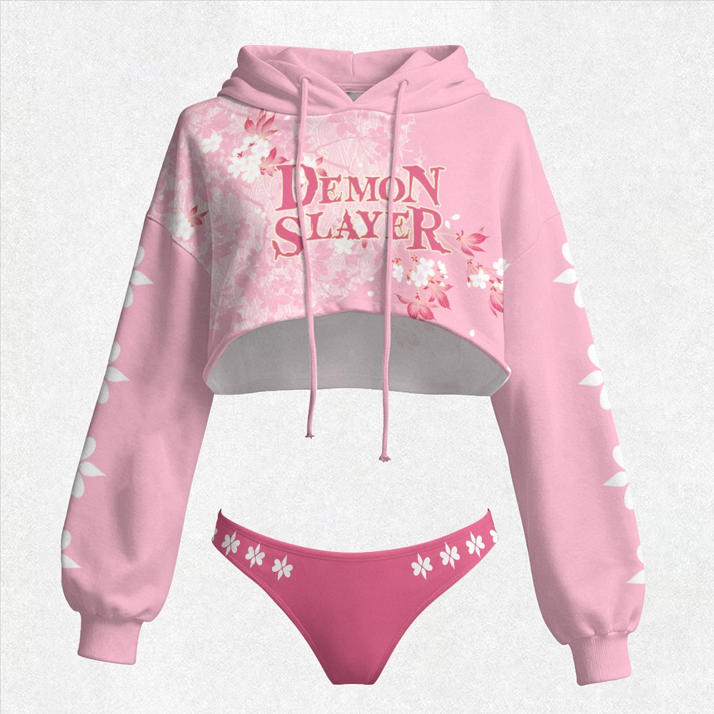 "Demon Slayer" Women's Hooded Thicken Suit Set