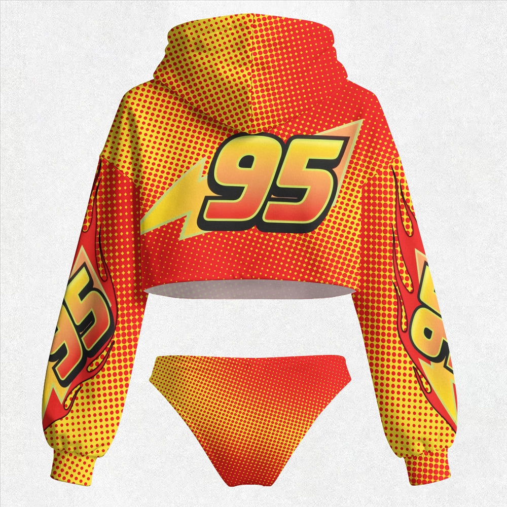 "Cars McQueen" Women's Hooded Thicken Suit Set