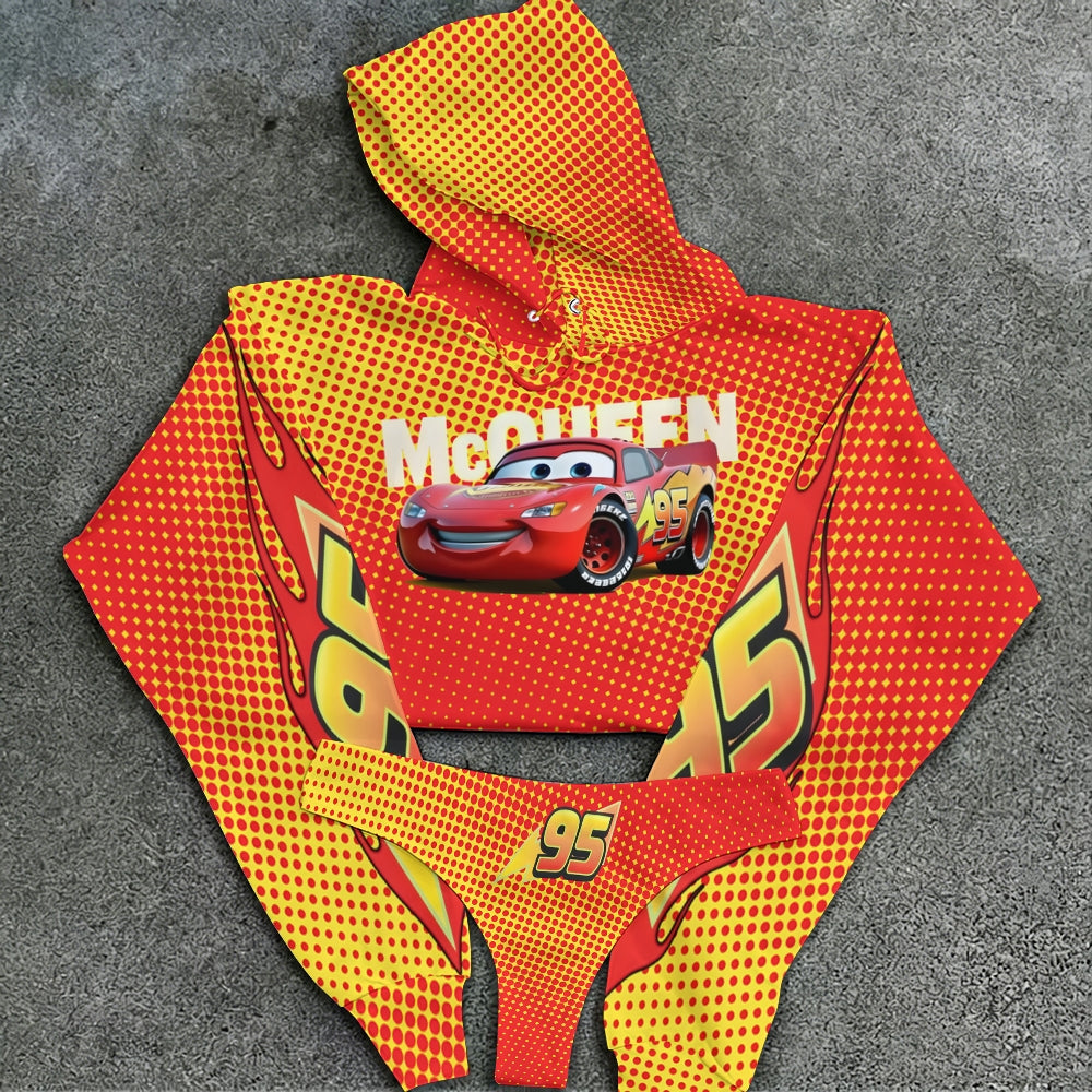 "Cars McQueen" Women's Hooded Thicken Suit Set