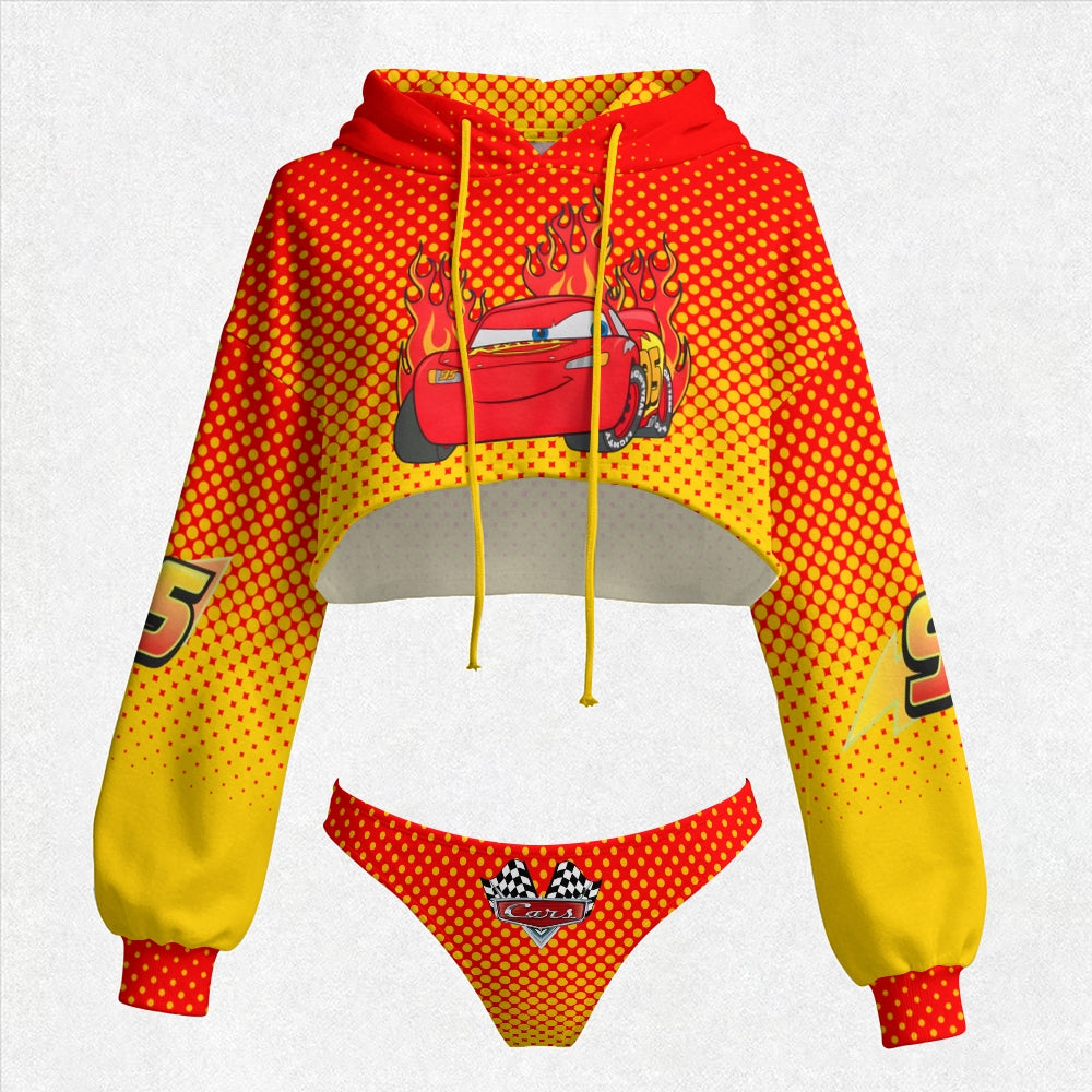 "Cars McQueen" Women's Hooded Thicken Suit Set