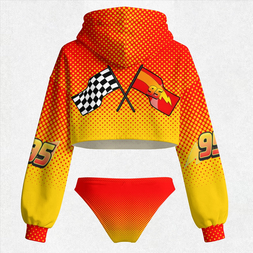 "Cars McQueen" Women's Hooded Thicken Suit Set