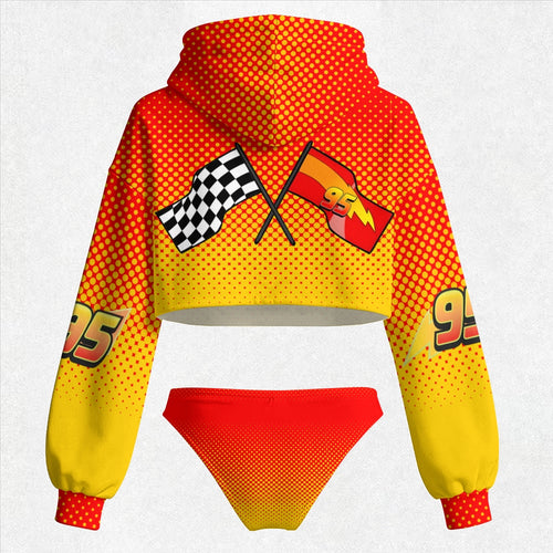 "Cars McQueen" Women's Hooded Thicken Suit Set