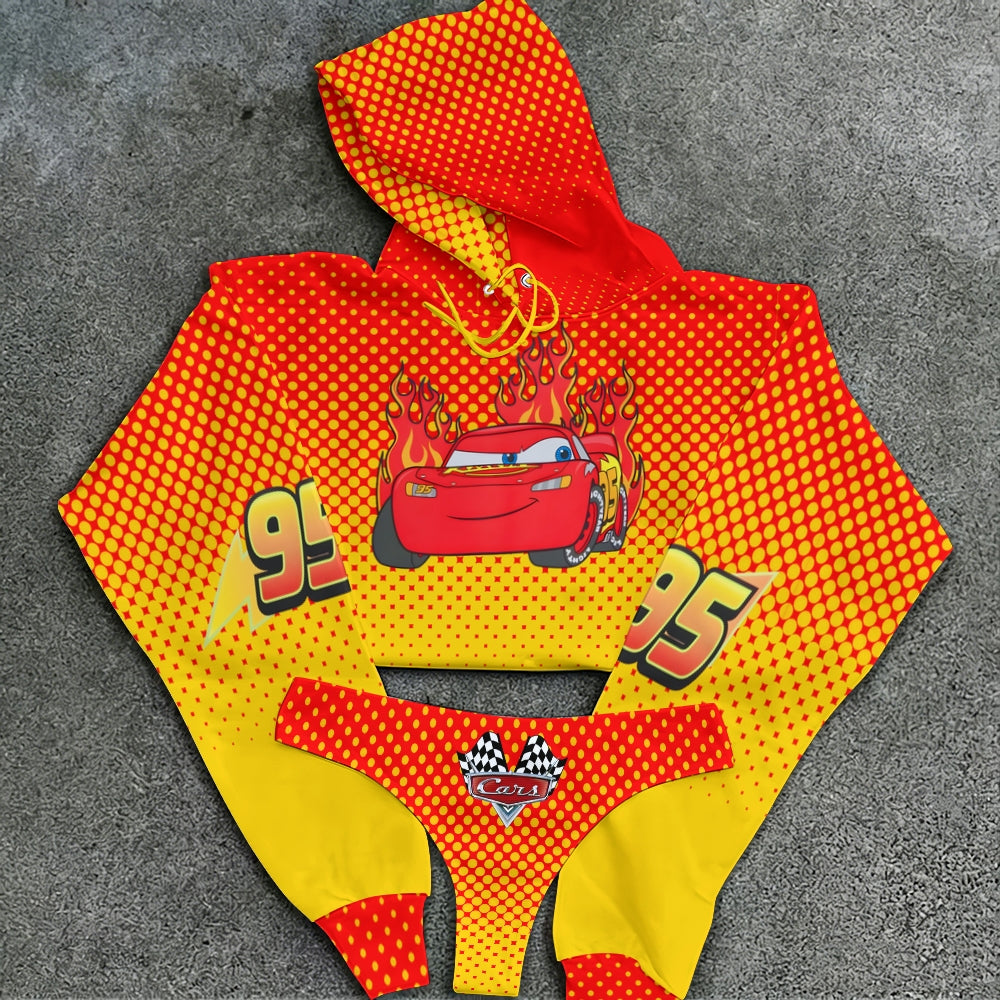 "Cars McQueen" Women's Hooded Thicken Suit Set