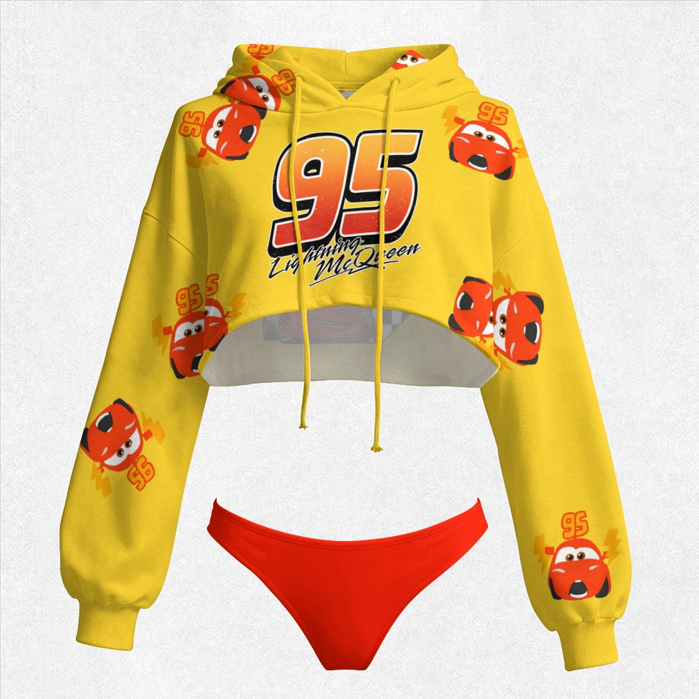"Cars McQueen" Women's Hooded Thicken Suit Set