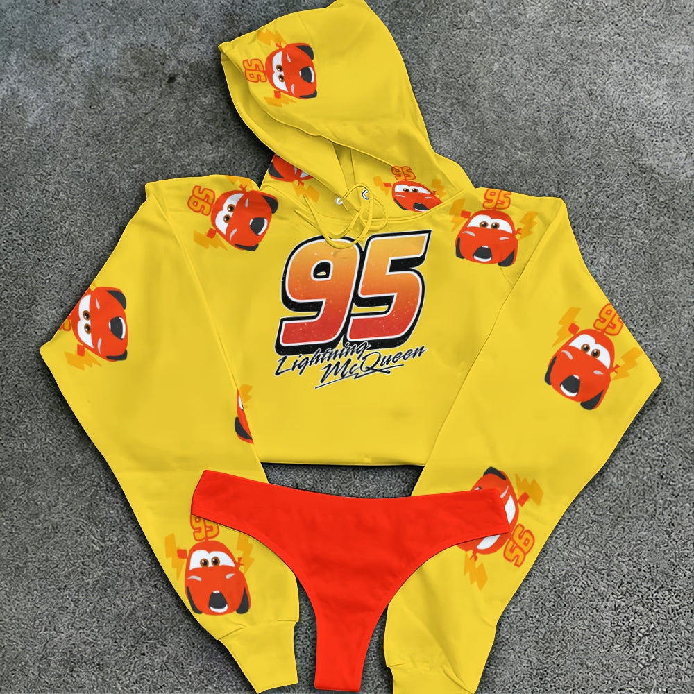 "Cars McQueen" Women's Hooded Thicken Suit Set
