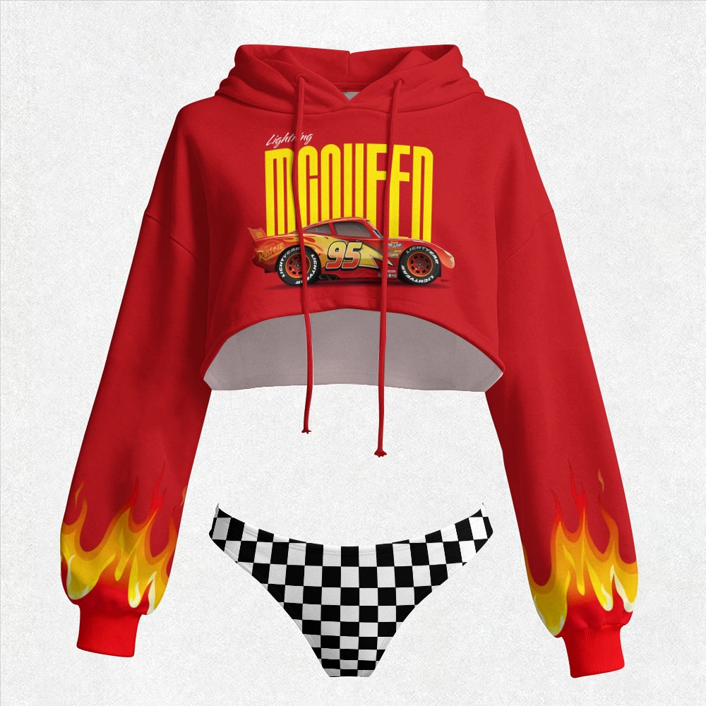 "Cars McQueen" Women's Hooded Thicken Suit Set