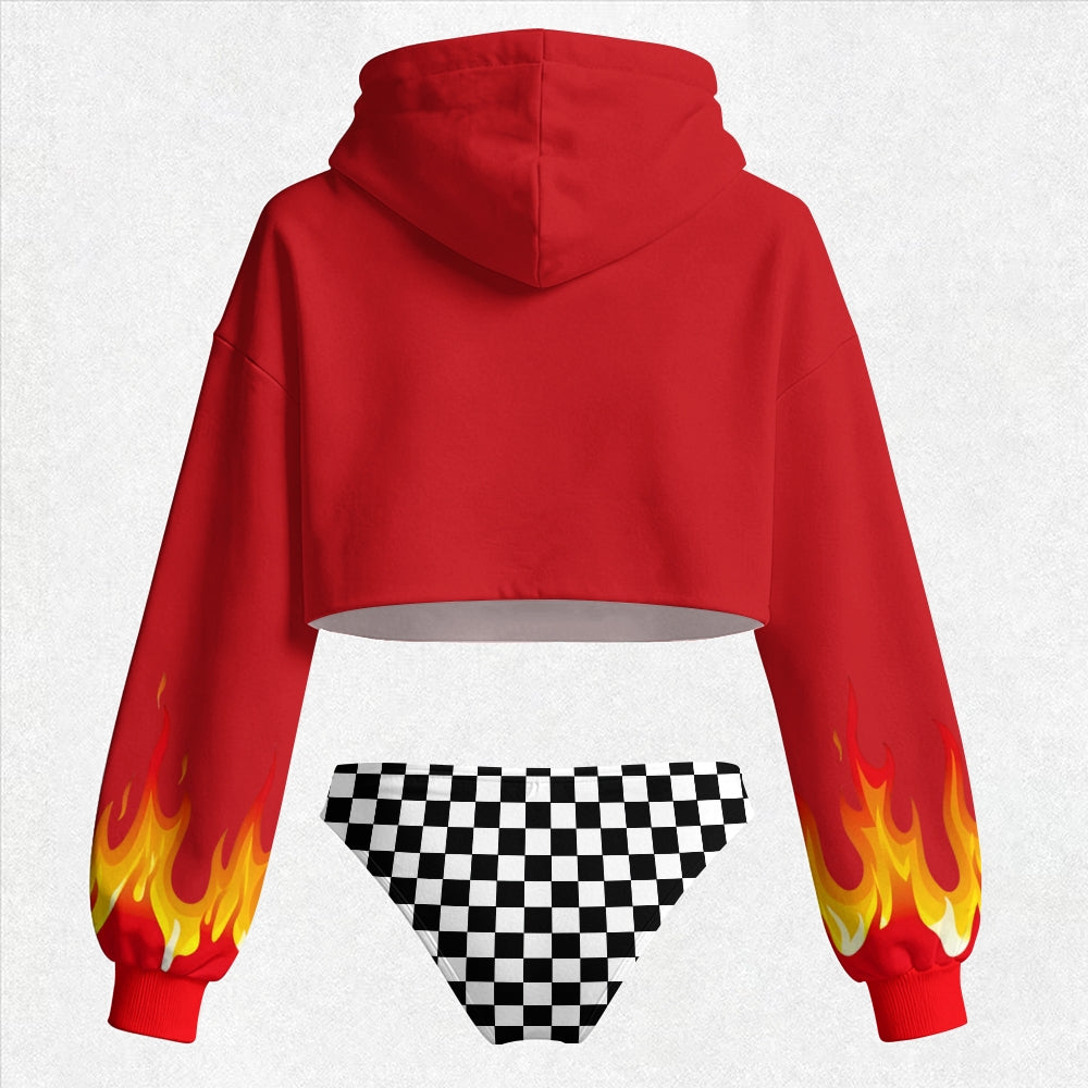 "Cars McQueen" Women's Hooded Thicken Suit Set
