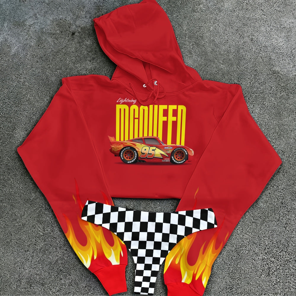 "Cars McQueen" Women's Hooded Thicken Suit Set