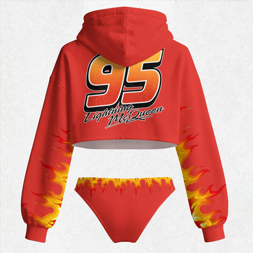"Cars McQueen" Women's Hooded Thicken Suit Set