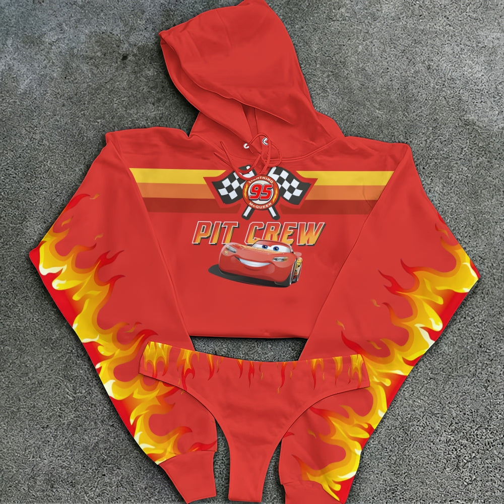 "Cars McQueen" Women's Hooded Thicken Suit Set